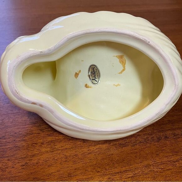 Vintage 80’s Andre Richard Japan Ceramic Swan Hand Towel Holder Soap Dish Cream - Picture 10 of 14